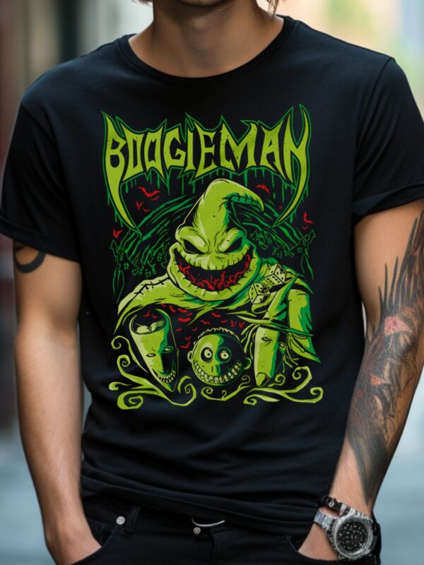 xr:d:DAFrfRXAXo4:41,j:6449555527306539637,t:23082520 Oogie Boogie Green | Black Premium T-Shirt