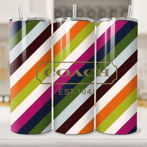 Luxury Striped C Purse 20oz. Tumbler