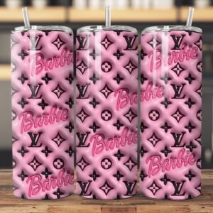 3D Puff LV Barbie 20oz. Tumbler