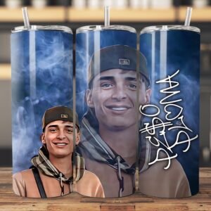 Peso Pluma Collage Blue | 20oz. Skinny Tumbler