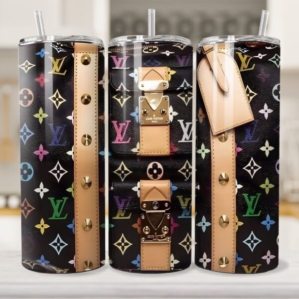 Luxury Colorful Leather Strap Purse 20oz. Tumbler