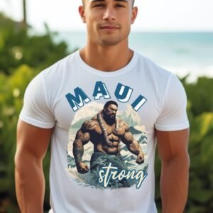 Maui Strong Warrior v1 | White Premium T-Shirt