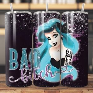 Bad Bitch Goth Mermaid 20oz. Tumbler