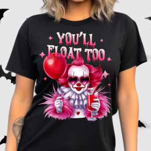 Pink You’ll Float Too | Black Premium T-Shirt
