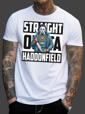 Straight Outta Haddonfield | White Premium T-Shirt