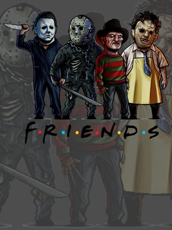 Friends Jason, Michael, Leather Face, Freddy DTF Sheet | Ready To Press