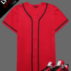 Red Premium Baseball Jersey | Customizable