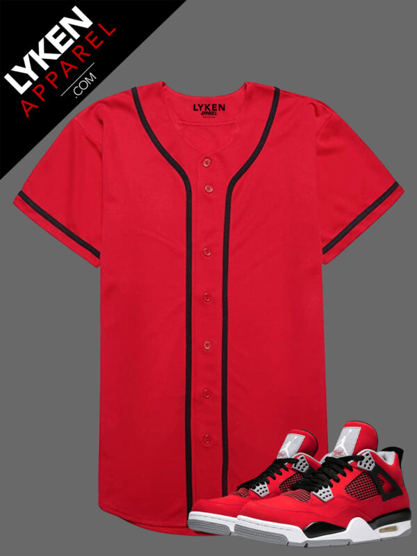 Red Premium Baseball Jersey | Customizable