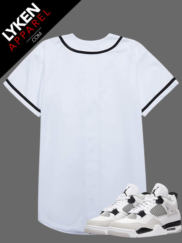 White on Black Premium Baseball Jersey | Customizable