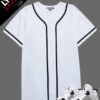 White on Black Premium Baseball Jersey | Customizable