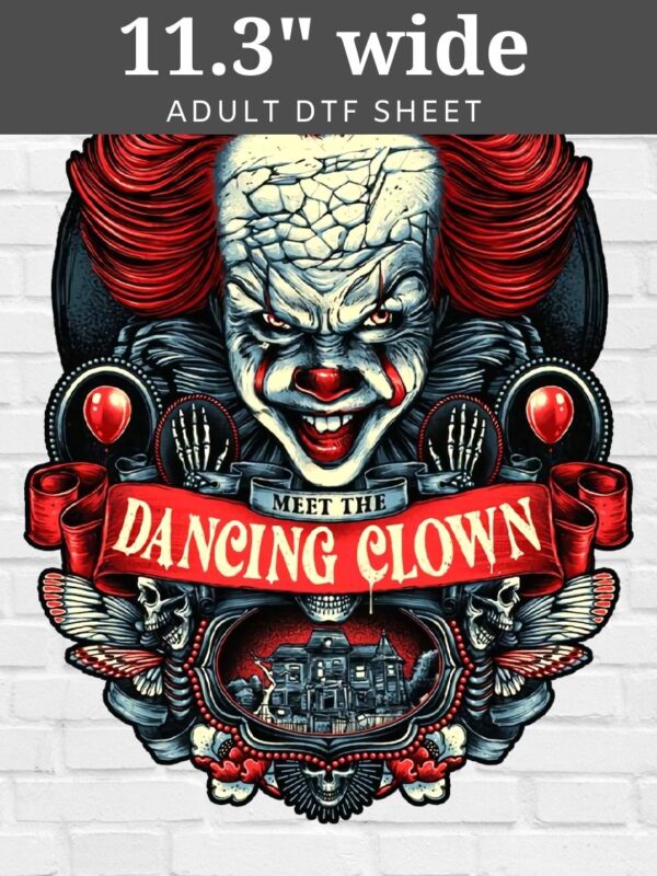 Meet The Dancing Clown DTF Sheet | Ready To Press