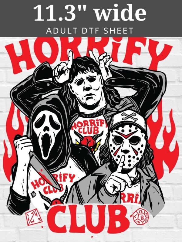 Horrify Club DTF Sheet | Ready To Press