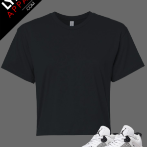 Black Premium Crop T-Shirt | Customizable