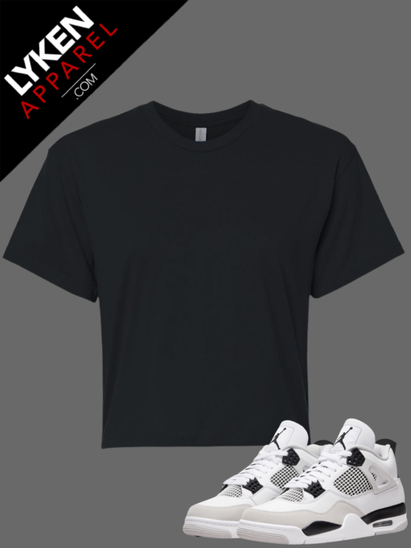 Black Premium Crop T-Shirt | Customizable