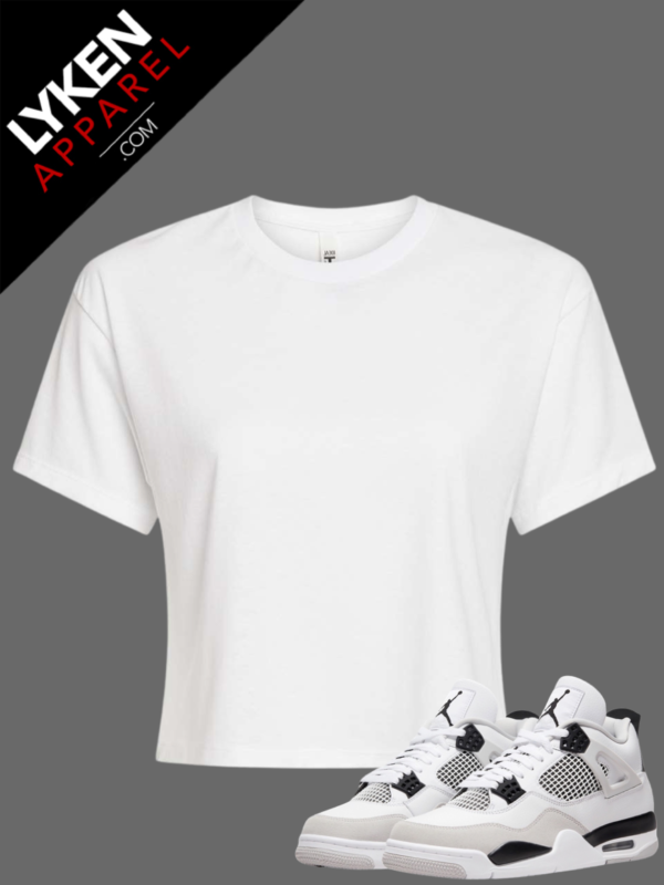 White Premium Crop T-Shirt | Customizable