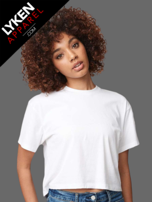 White Premium Crop T-Shirt | Customizable