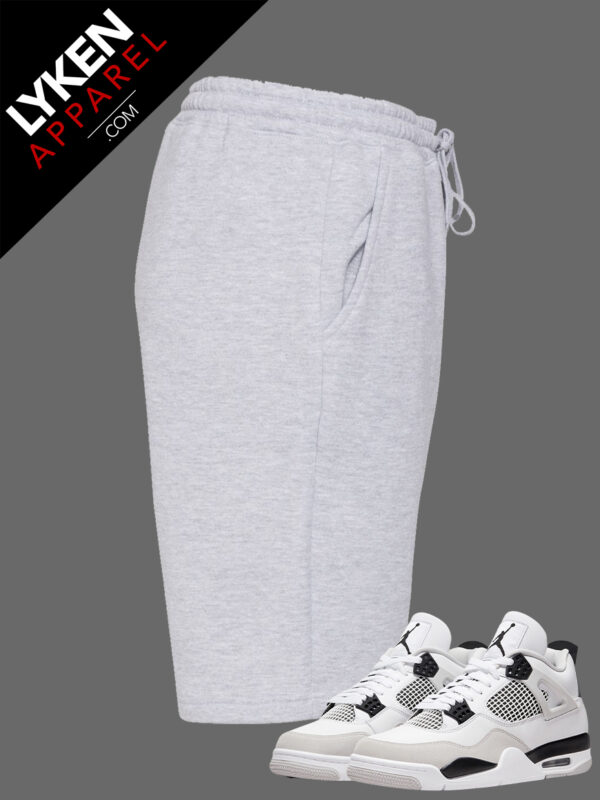 Grey Premium Fleece Shorts | Customizable