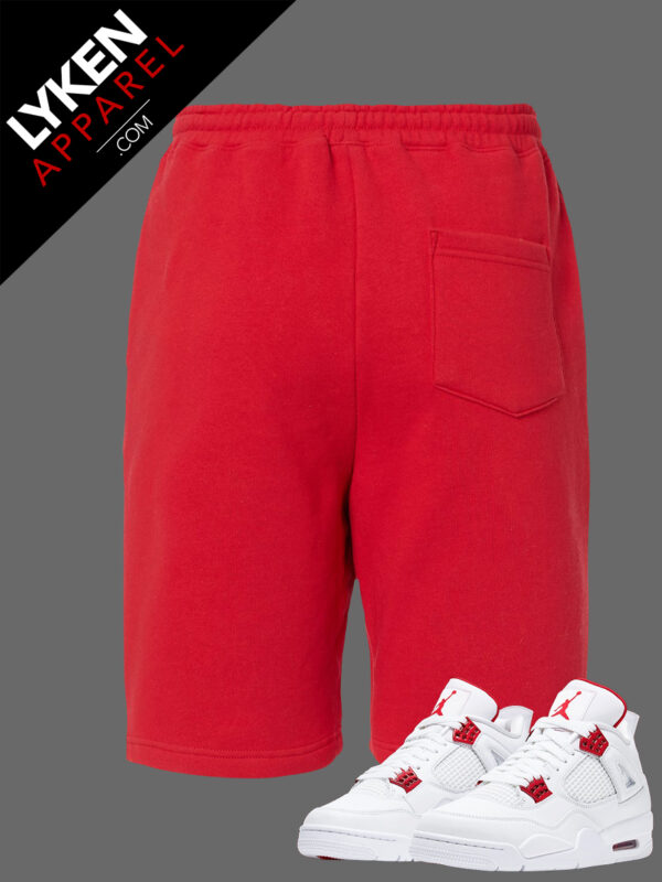 Red Premium Fleece Shorts | Customizable