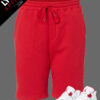 Red Premium Fleece Shorts | Customizable