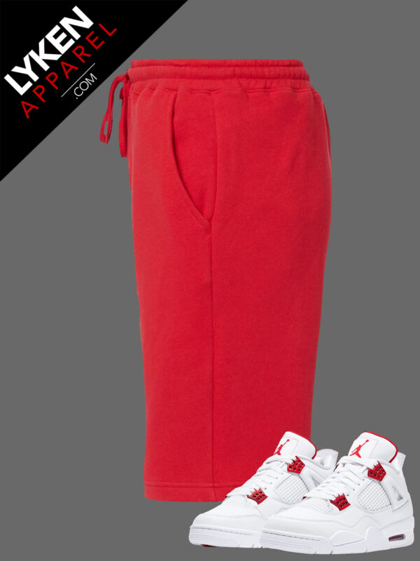 Red Premium Fleece Shorts | Customizable