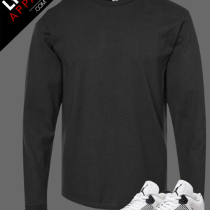 Premium-Long-Sleeve-T-Shirt-Black-Front.png Black Premium Long Sleeve T-Shirt | Customizable