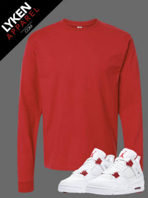Red Premium Long Sleeve T-Shirt | Customizable