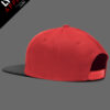 Red-Black-Left-Side-Snapback-Mockup.jpg Red And Black Premium SnapBack | Customizable
