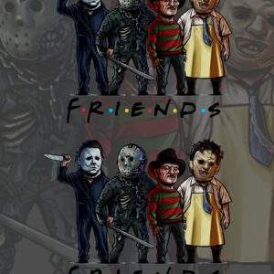Friends Jason, Michael, Leather Face, Freddy DTF Sheet | Ready To Press