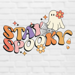 Stay Spooky Retro ghost | Transparent PNG