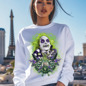 BeetleJuice  | White Premium Crewneck Sweatshirt