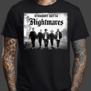 Straight Outta Nightmares | Black Premium T-Shirt