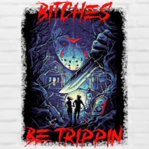 Bitches Be Trippin Blue & Red | Transparent PNG