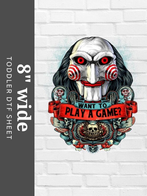 Want To Play A Game DTF Sheet | Ready To Press