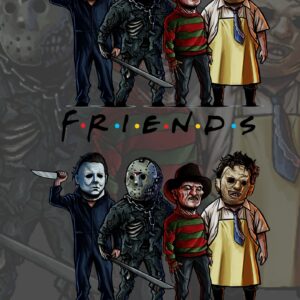 Friends Jason, Michael, Leather Face, Freddy DTF Sheet | Ready To Press