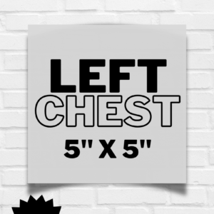 Customizable DTF Gang Sheet Left chest 5x5