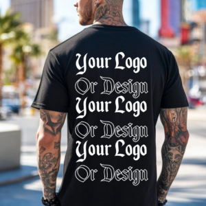 DTG Printed Black T-Shirt in Las Vegas | Lucid Printz