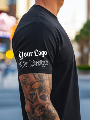 DTG Printed Black T-Shirt in Las Vegas | Lucid Printz