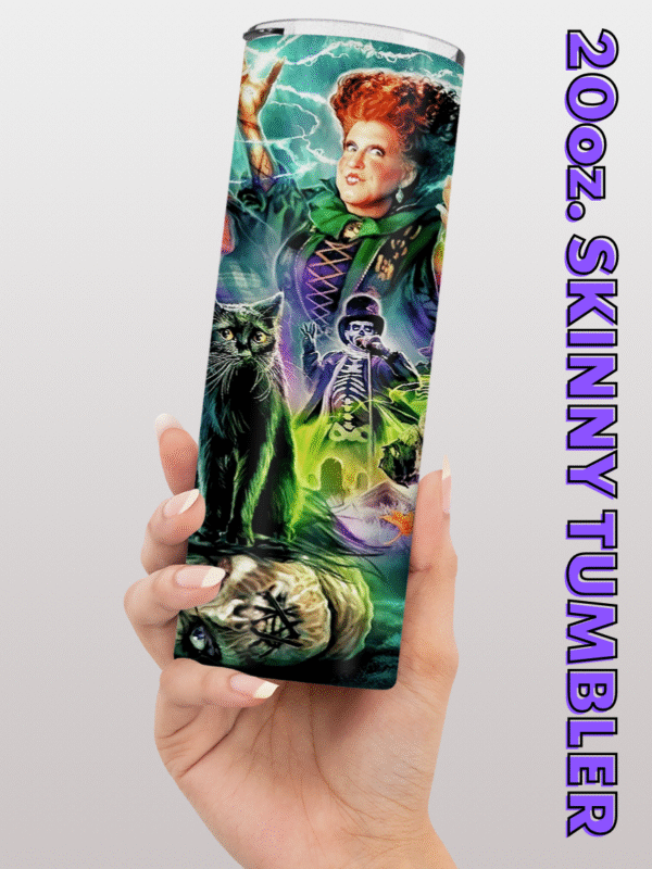 Halloween Witch Trio 20oz Skinny Tumbler | Vacuum-Insulated Stainless Steel Cup | Hot & Cold