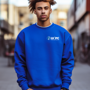 Royal Blue Unisex Crew Neck Sweater | Left Chest Logo