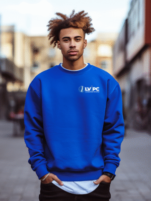 Royal Blue Unisex Crew Neck Sweater | Left Chest Logo