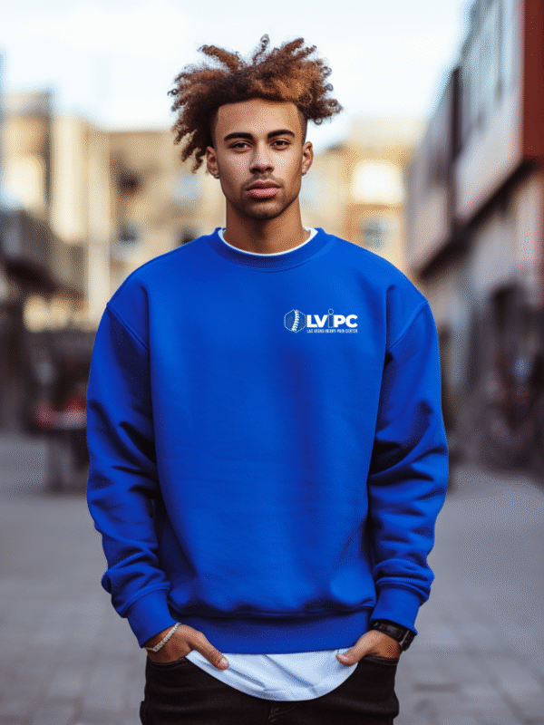 Royal Blue Unisex Crew Neck Sweater | Left Chest Logo