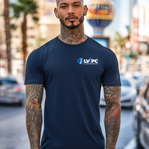 Navy Men's T-Shirt | Left Chest Logo
