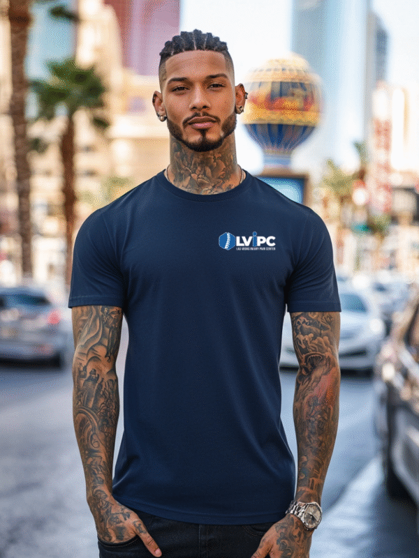 Navy Men's T-Shirt | Left Chest Logo