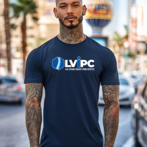 Navy Men's T-Shirt | Full Front Logo