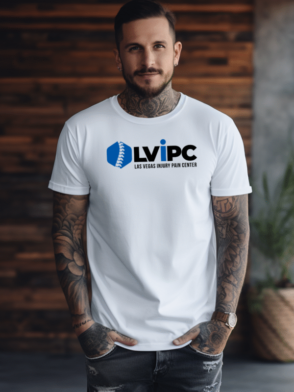 White Men's T-Shirt | Full Front Logo