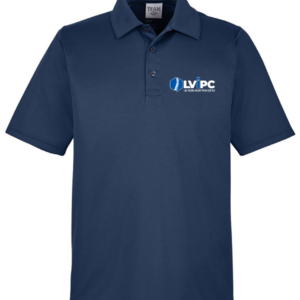 Navy Dry Fit Men's Polo Top | Left Chest Logo