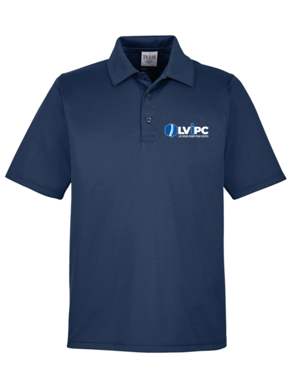 Navy Dry Fit Men's Polo Top | Left Chest Logo