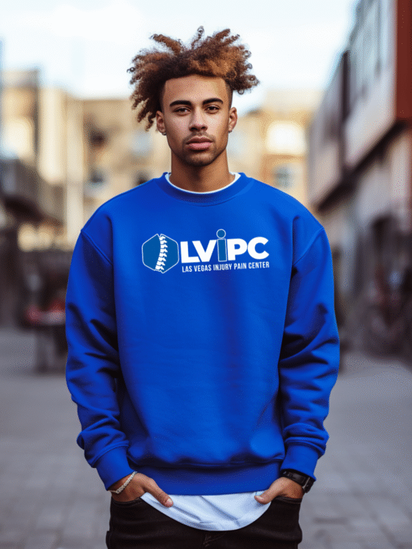 Royal Blue Unisex Crew Neck Sweater | Full Front Logo