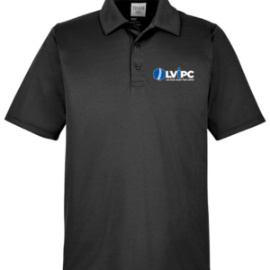Black Dry Fit Men's Polo Top | Left Chest Logo