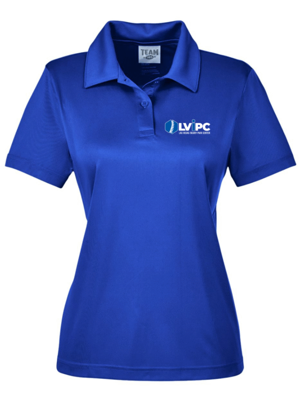 Royal Blue Dry Fit Women's Polo Top | Left Chest Logo